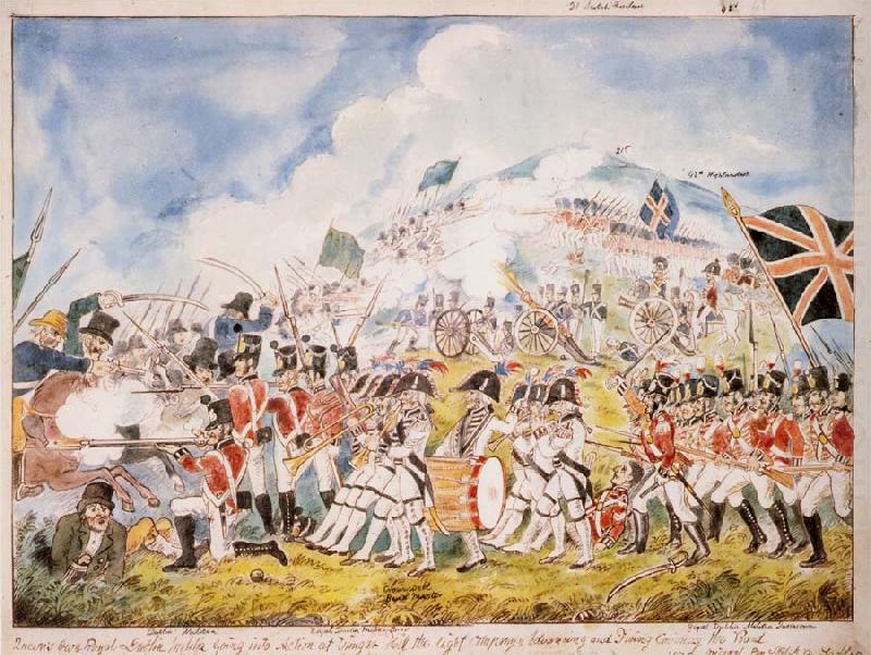 A reconstruction by William Sadler of the Battle of Vinegar Hill painted in about 1880, Thomas Pakenham